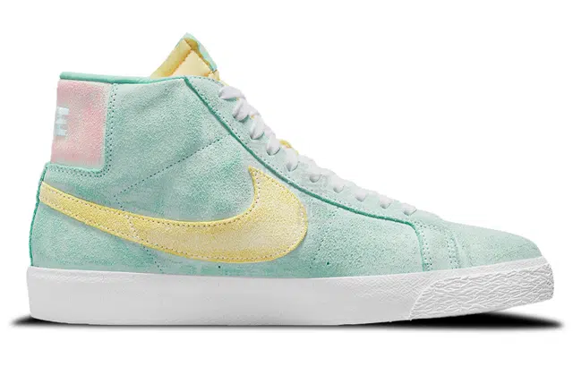 Nike Blazer Mid Green Yellow Pink