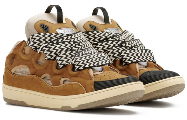 Lanvin Curb Leather Sneakers