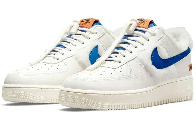 Nike Air Force 1 Sherpa Fleece White Blue