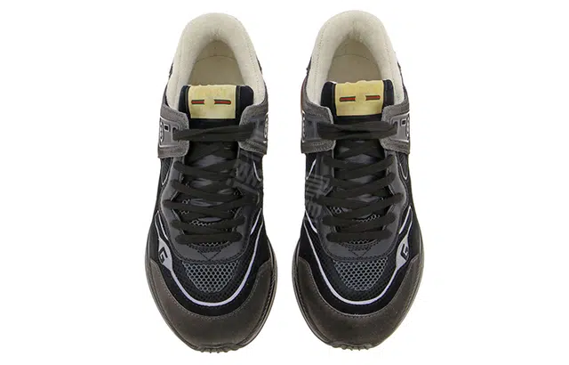 Gucci Suede Mesh Low Top Sneakers Black Brown