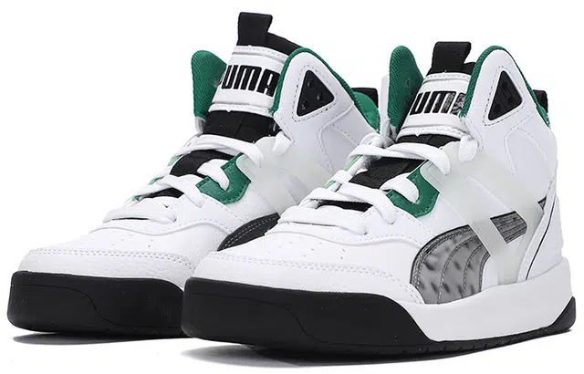PUMA Backcourt Mid White Green