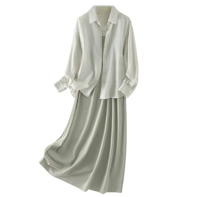 潞优野 漂亮衬衫吊带裙裙装套装 女款