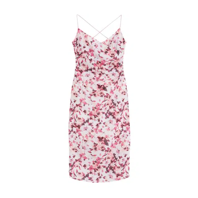 思蓓儿 碎花初恋裙女温柔茶歇显瘦遮肚子裙潮吊带连衣裙 女款