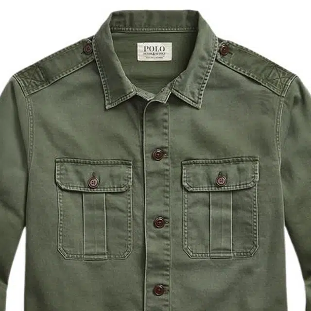 Polo Ralph Lauren SS22 Cotton Satin Shirt Green