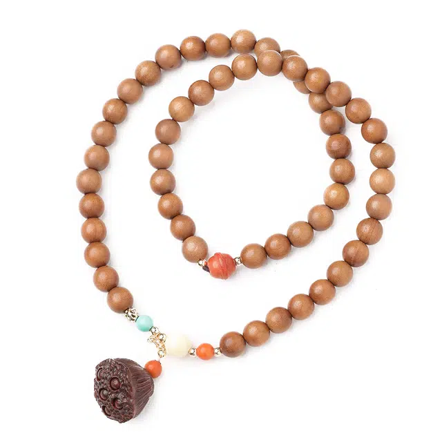 三檀小舍 国风新中式复古风 好运连连 小众简约高级轻奢 檀木 手串 女款