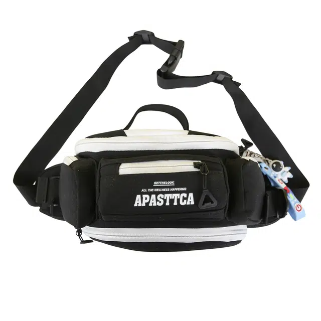 帕克熊 撞色字母潮流百搭 牛津布 胸包 男女同款情侣款 多色