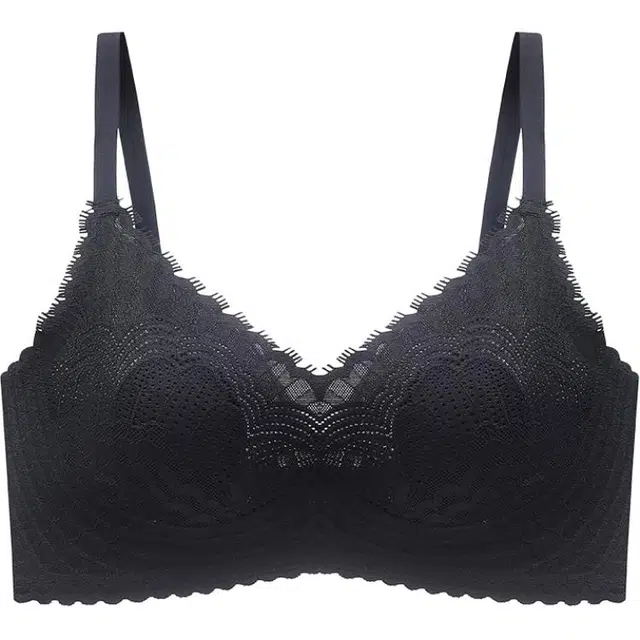 欧迪芬 蕾丝大胸显小兔耳朵杯植物花卉文胸 女款 组合装