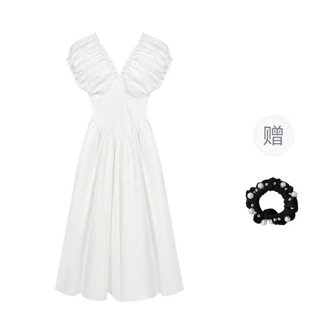 雾闪闪 舒适潮流百搭短袖连衣裙 女款