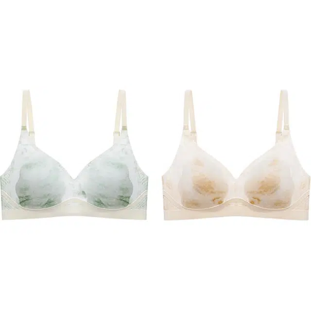 欧迪芬 超薄凉感无痕植物花卉文胸 女款 组合装