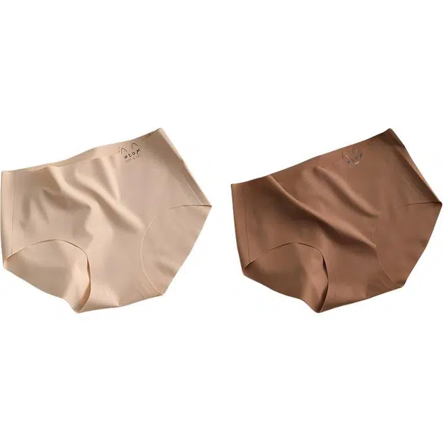 草本初色  冰丝薄款凉感不夹臀高弹中腰少女隐形运动防走光柔软舒适内裤 女款