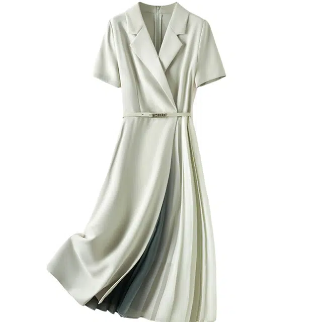 潞优野 通勤西装裙气质裙子短袖连衣裙 女款