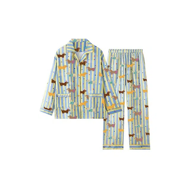 顶瓜瓜 长袖长裤开衫家居服睡衣套装 女款