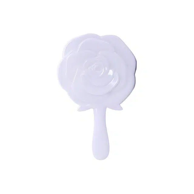 顽顽 花朵型小镜子家用手柄化妆镜便携美容镜