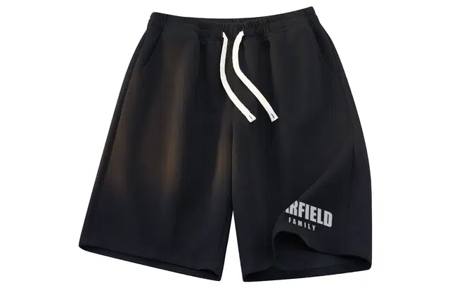 加菲猫家族 经典美式复古高街字母印花宽松运动潮流日常通勤百搭舒适亲肤柔软篮球沙滩裤直筒系带五分休闲短裤 男女同款