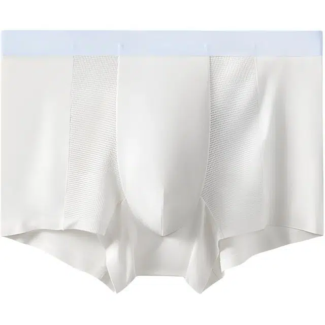 潞优野 莫代尔凉感无痕薄款网眼透气平角抑菌内裤 男款 组合装