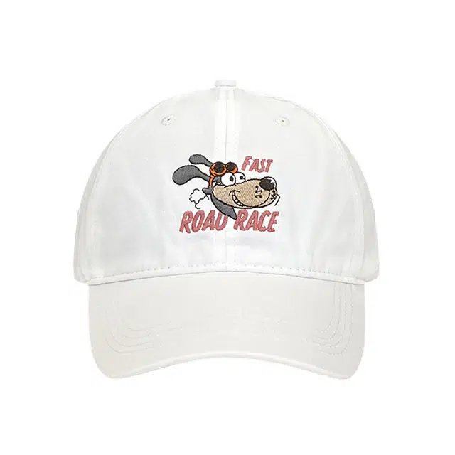 俞兆林 日系可爱小狗多巴胺字母刺绣软顶棒球户外出行防晒遮阳春夏季休闲百搭大头围显脸小 棉 鸭舌帽 男女同款情侣款