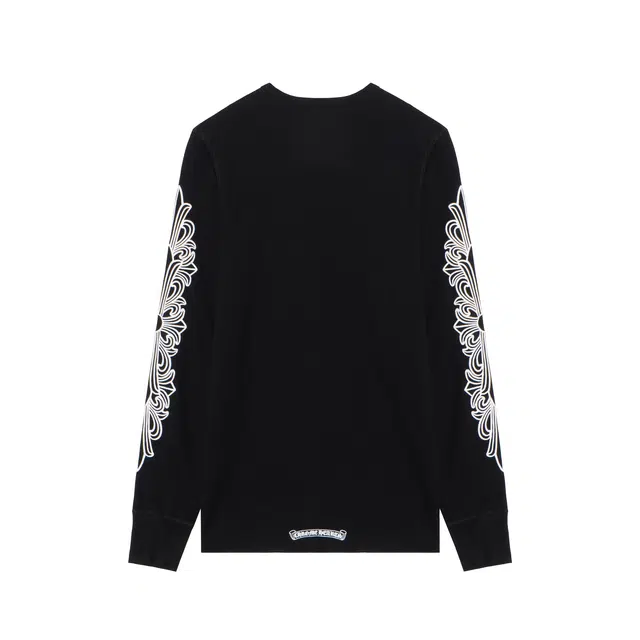 Chrome Hearts SS25 Horseshoe Print Long Sleeve Tee Black