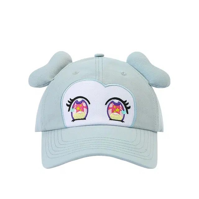 氧气樱桃 日韩萌感大帽檐 马卡龙遮阳立体刺绣 棉 鸭舌帽 男女同款情侣款