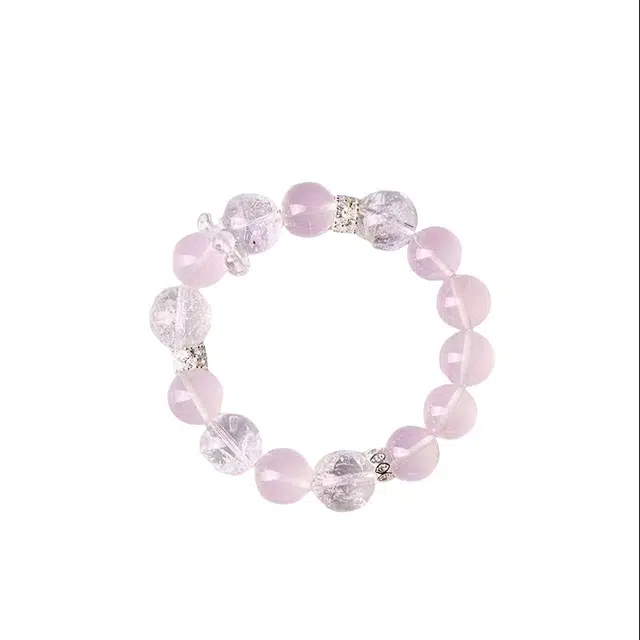 迈奇的礼物 星光闪闪招财暴富 转运 守护 上岸新中式国潮文艺清新甜美复古小众高级气质优雅百搭#好运 粉水晶 手串 女款