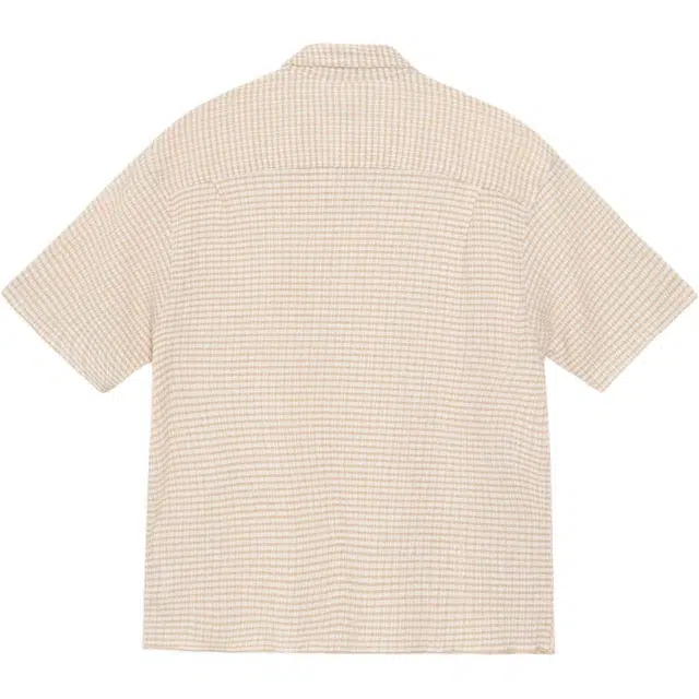 Stussy SS25 CRINKLED CHECK SS SHIRT logo
