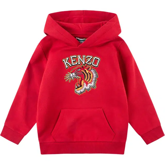KENZO SS24 Logo Hoodie Cherry Red