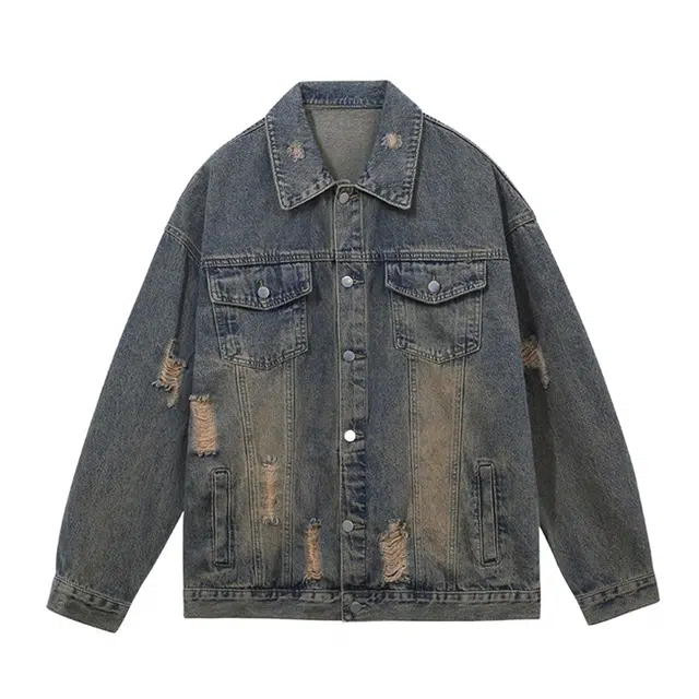 桴生 美式复古宽松休闲舒适牛仔外套 女款