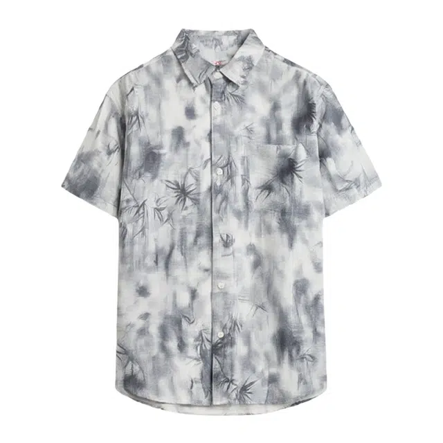 古鲨 宽松休闲简约百搭短袖衬衫 男款