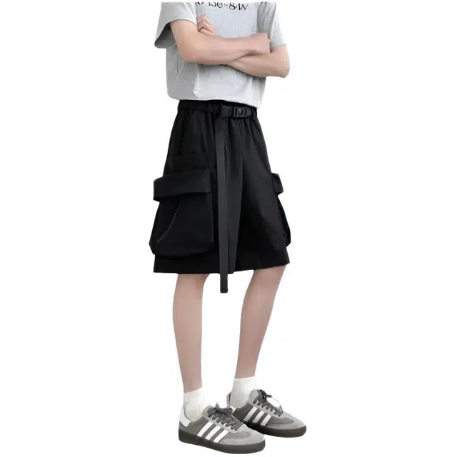 木木兔 美式男士短裤夏季潮流百搭男生裤子潮牌痞帅简约休闲夏天工装裤 男款