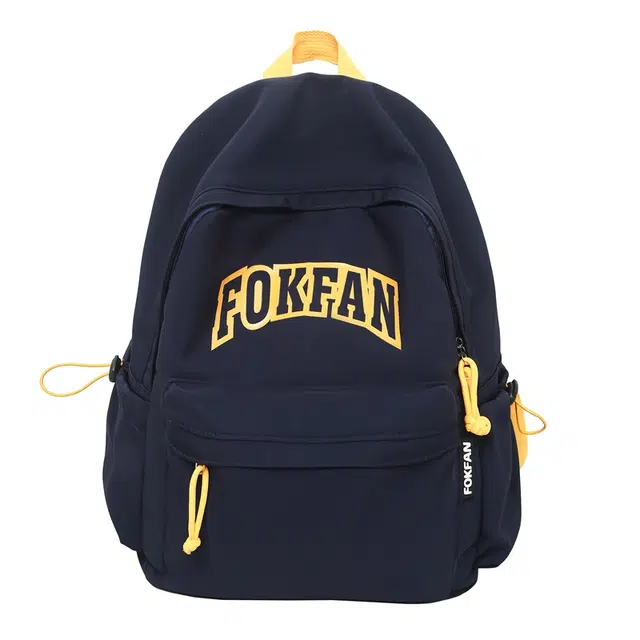 笛贝嘉 韩版字母大容量清新百搭通勤 尼龙 双肩包 男女同款情侣款 多色