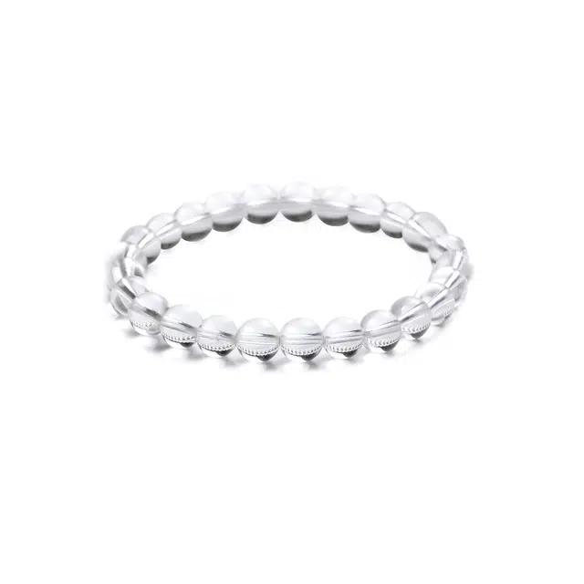 梨云暮雪 清透气质优雅高级唯美天然 白水晶 手串 男女同款情侣款