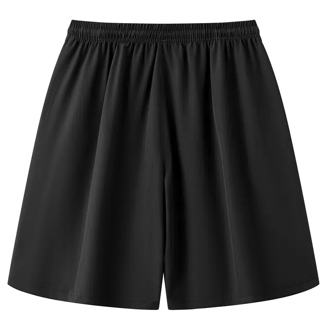 加菲猫家族 美式简约街头痞帅品牌字母印花宽松舒适直筒垂感五分轻薄透气纯色学生党户外运动跑步百搭系带松紧休闲短裤 男女同款