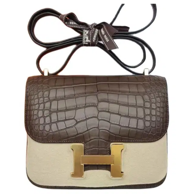 HERMES Constance Mini 19 8C Gris Elephant