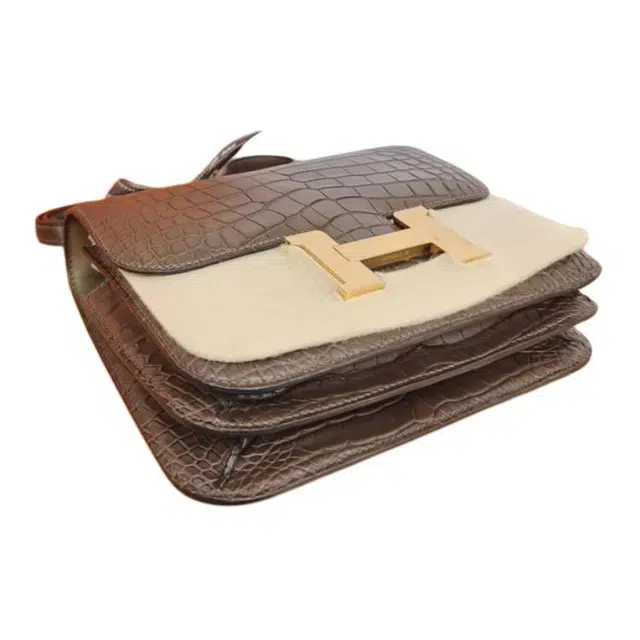 HERMES Constance Mini 19 8C Gris Elephant