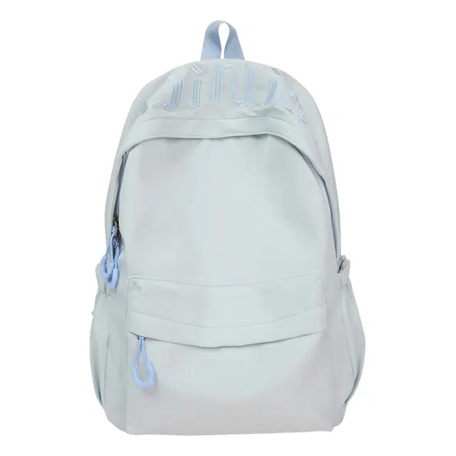 笛贝嘉 潮牌刺绣字母大容量轻便书包通勤百搭 尼龙 双肩包 常规 男女同款情侣款 多色