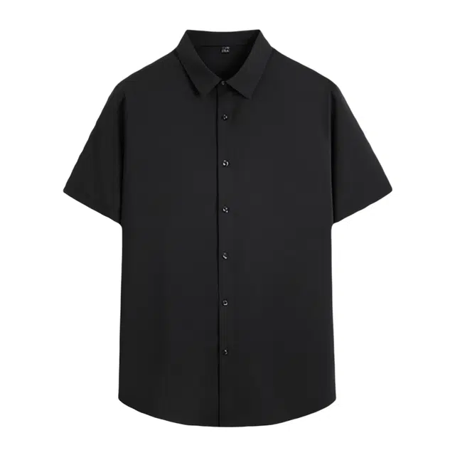 古鲨 潮流精品商务纯色翻领短袖衬衫 男款