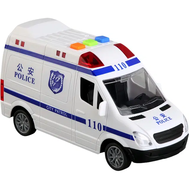 贝贝家 救护车警车 惯性行驶 灯光音乐 小汽车 早教益智 成品模型