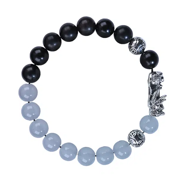 嫒柯 国潮新中式 轻奢高级百搭 心想事成 日进斗金  财运亨通 黑檀 手串 男女同款情侣款