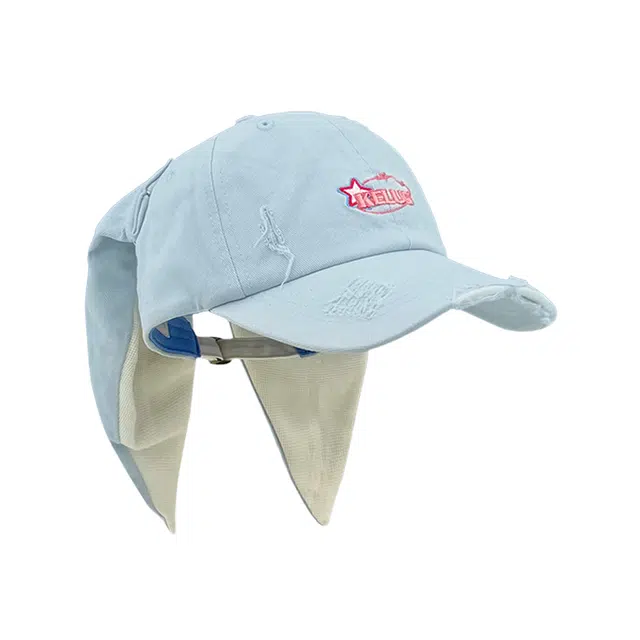 俞兆林 日系可爱兔子长耳朵甜美百搭户外出行防晒遮阳时尚潮流学生拍照大头围显脸小 棉 鸭舌帽 女款