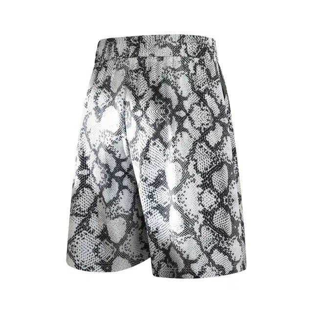 【dme】 美式复古蛇纹印花蓝球裤健身扎染宽松运动裤时尚百搭舒适透气薄款速干五分休闲短裤 男女同款