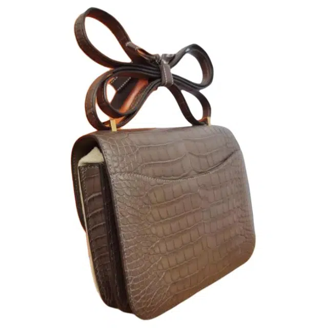 HERMES Constance Mini 19 8C Gris Elephant