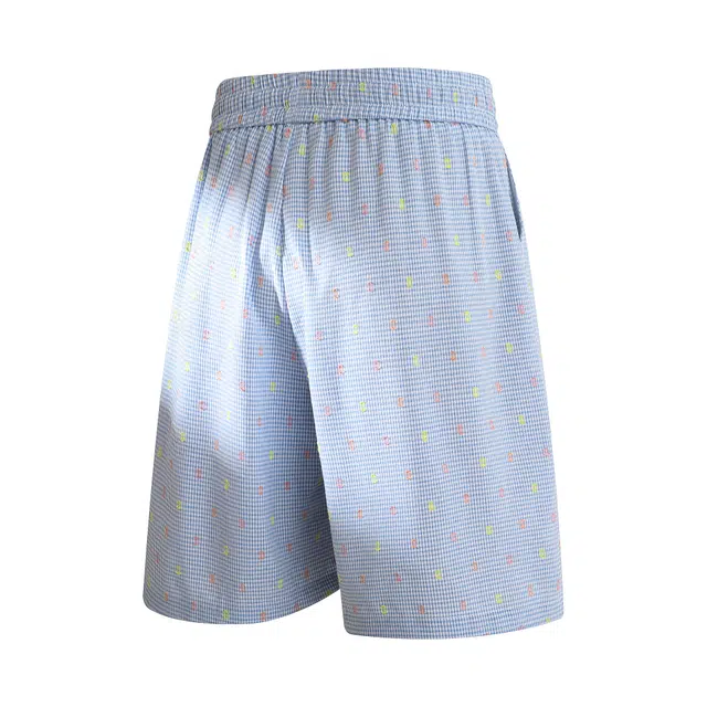 【dme】 夏季多巴胺格纹波点阔腿裤时尚百搭抽绳直筒宽松薄款冰丝速干五分休闲短裤 男女同款