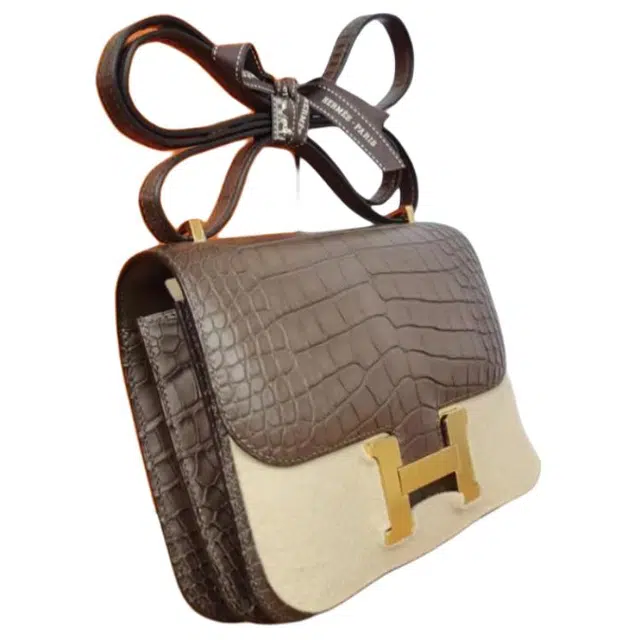 HERMES Constance Mini 19 8C Gris Elephant