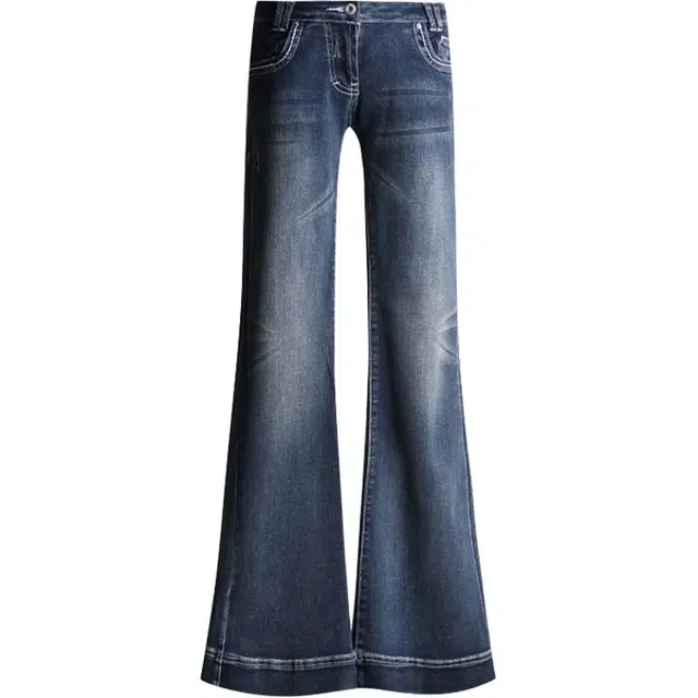 拾籍 时髦欧尼时尚百搭低腰显瘦微喇剪裁牛仔裤女高街美式随性休闲搭配喇叭裤 女款