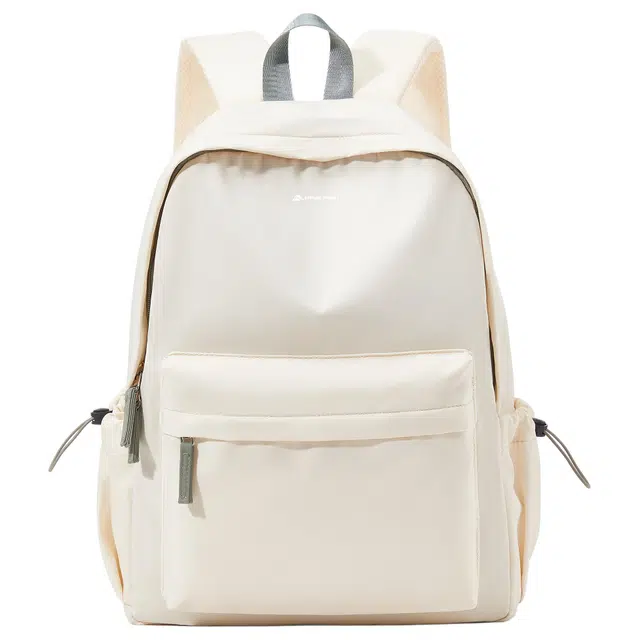 阿尔派妮 高颜值学院风百搭撞色休闲可爱通勤学生电脑包运动大容量户外旅行便携 织物 书包背包双肩包 常规 男女同款情侣款 白绿色