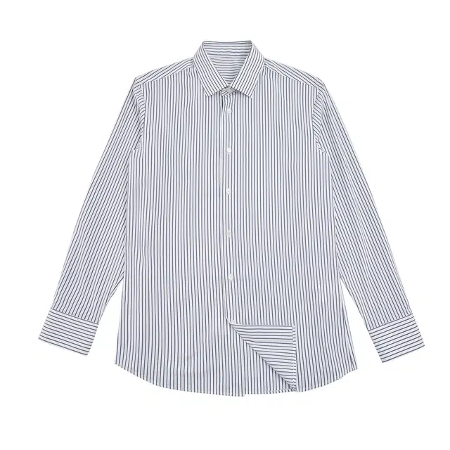 丹宁哲学 春季精致绅士 日本和歌山色织条纹面料衬衫 男款