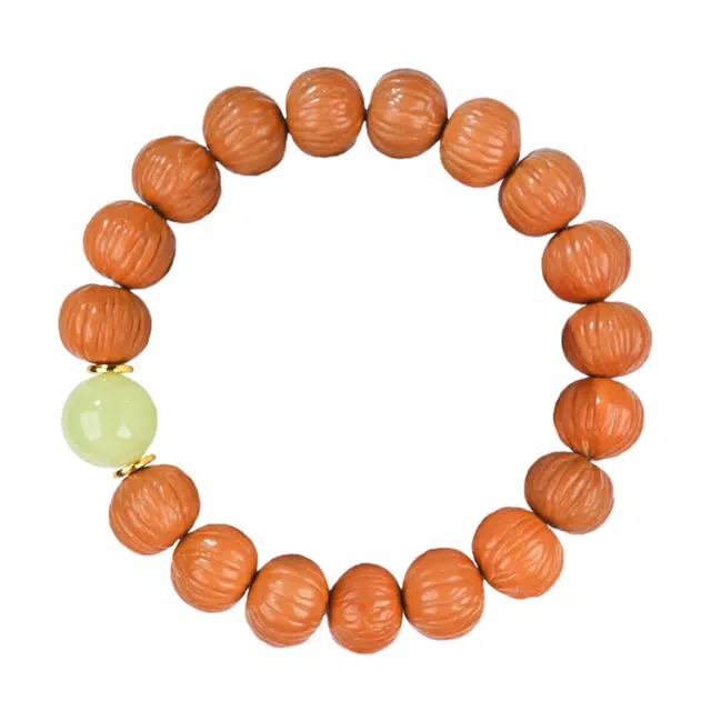 素于 新中式文玩复古轻奢高级感招财进宝财源广进诸事顺遂吉祥如意节节高升百搭简约盘玩佛珠#好运 猴头核桃 手串 男女同款情侣款