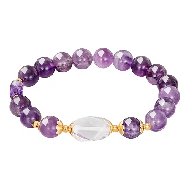 陌阡雪 招财转运 紫气东来 前程似锦 几何乌拉圭小众时尚轻奢设计百搭#好运天然 紫水晶 手串 女款