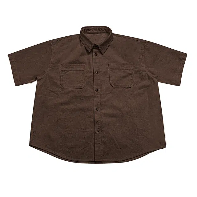 【dme】 日系潮牌复古双口袋工装纯色简约宽松休闲百搭上衣衬衫 男女同款