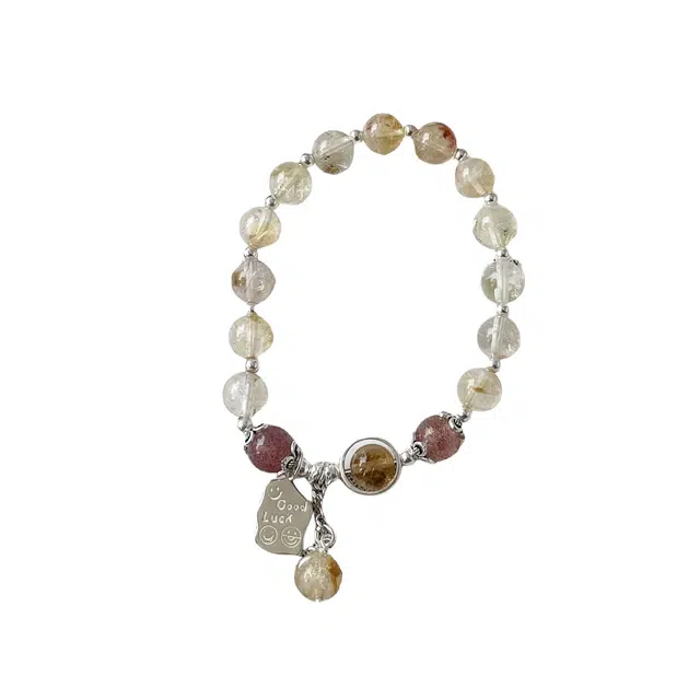 迈奇的礼物 天天开心 招财暴富 转运 守护 上岸新中式国潮文艺清新甜美复古小众高级气质优雅百搭高颜值爆款#好运 黄水晶 手串 女款