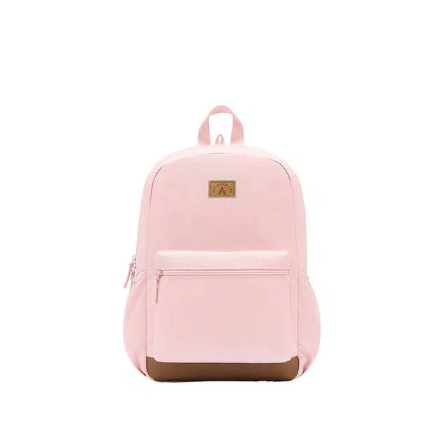 安踏儿童 拉链开合休闲 织物 双肩包 儿童款 粉色